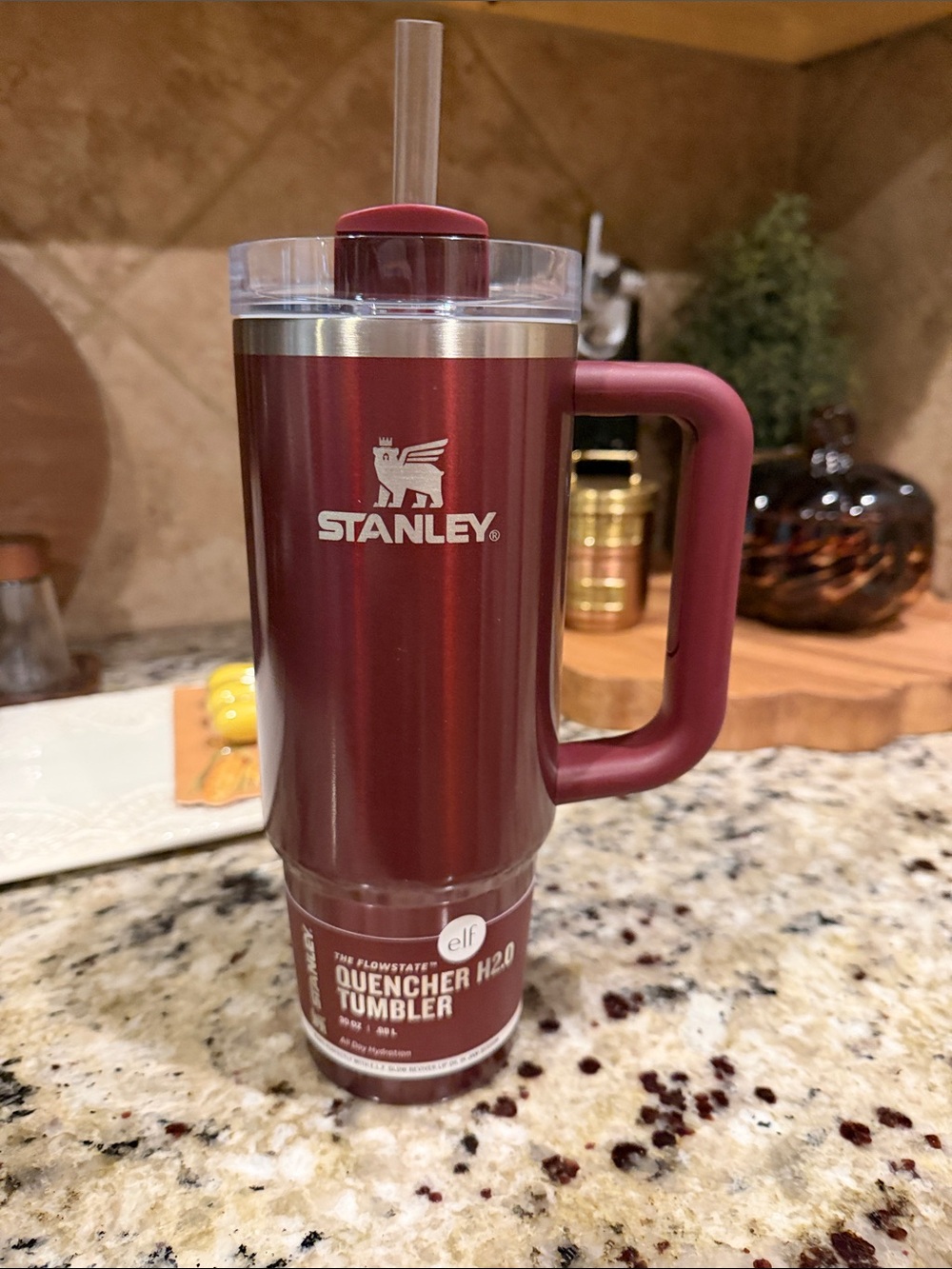 Stanley Quencher H2.0 Tumbler with Handle - Maroon